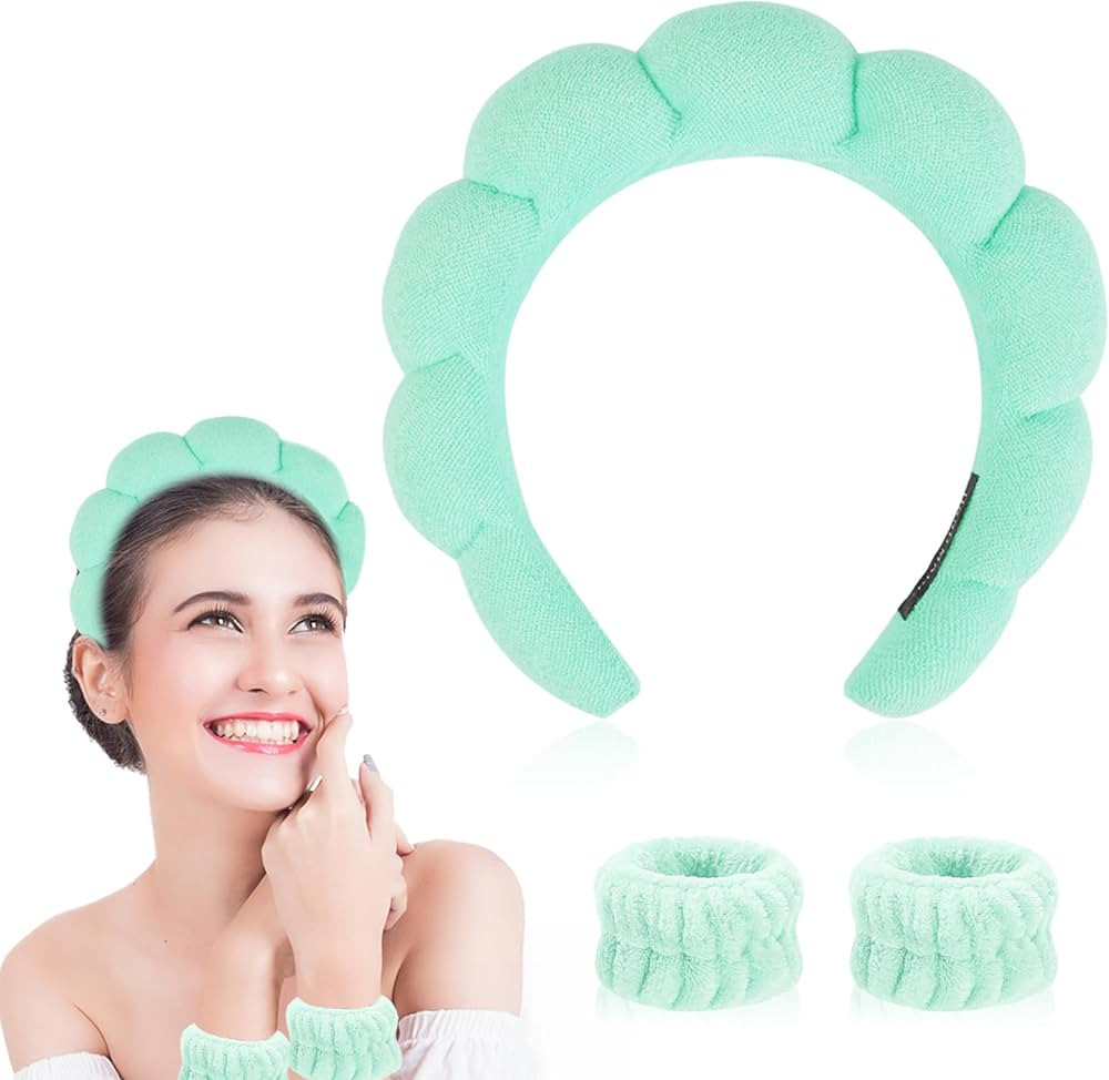 Sponge Spa Headband for Washing Face, 1 Pack Makeup Headbands for Women Girls, Wash Spa Yoga Spor... | Amazon (US)
