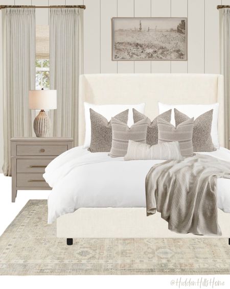 Neutral bedroom decor mood board! Bedroom design ideas, bedroom inspiration, Tilly bed, upholstered bed #bedroom

#LTKStyleTip #LTKHome #LTKSaleAlert