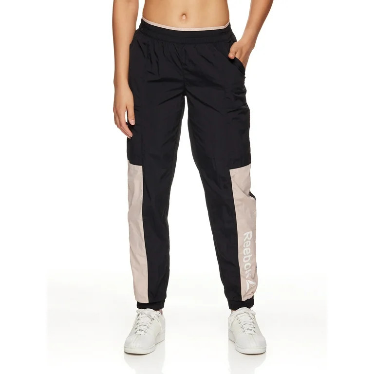 Reebok Women's Focus Track Woven Pants with Front Pockets and Back Zipper Pocket | Walmart (US)