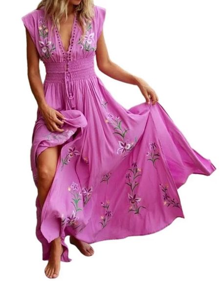 Niuer Hawaiian Summer Maxi Dresses Tunic Holiday Dresses For Women Floral Print Side Split Long Dresses Boho Sleeveless maxi dress. Available in 4 colors!

#LTKSaleAlert #LTKFindsUnder50