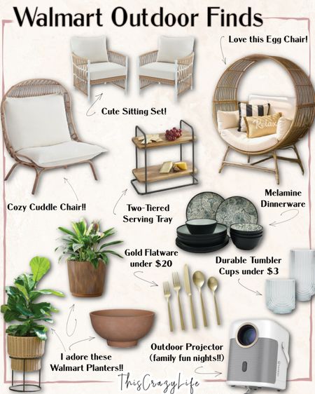 Omgsh!! @Walmart is nailing it with their outdoor collection this year!! Their new egg chair & cuddle chair are such a steal & so gorgeous!! And you can add so much life to a space with plants, and their planters are stunning & such great quality! As for hosting, I’ve linked some super cute outdoor serving/dinner ware & you can finish it all off with an outdoor movie night with this portable projector! We have been LOVING this!! 

#walmartpartner #walmartfinds #walmart

#LTKSaleAlert #LTKHome