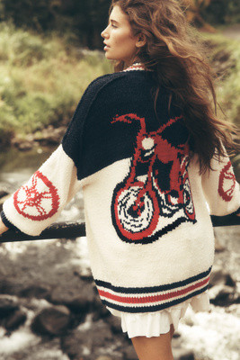 Pilcro Cotton Blend Motorcycle Cardigan Sweater | Anthropologie (US)