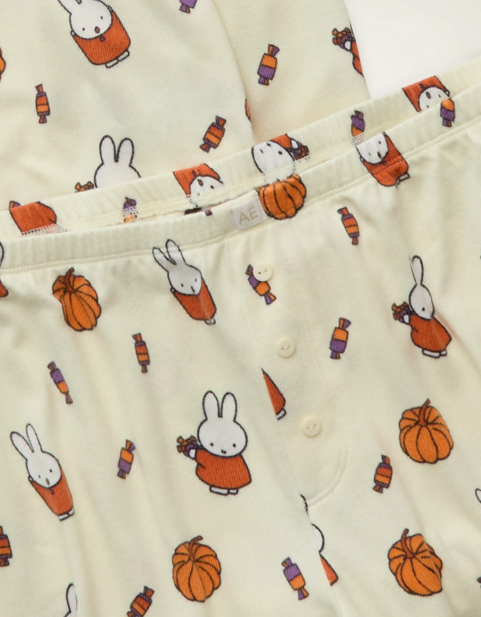 AE Luxe Plush Miffy Long Sleeve + Short PJ Set | American Eagle Outfitters (US & CA)
