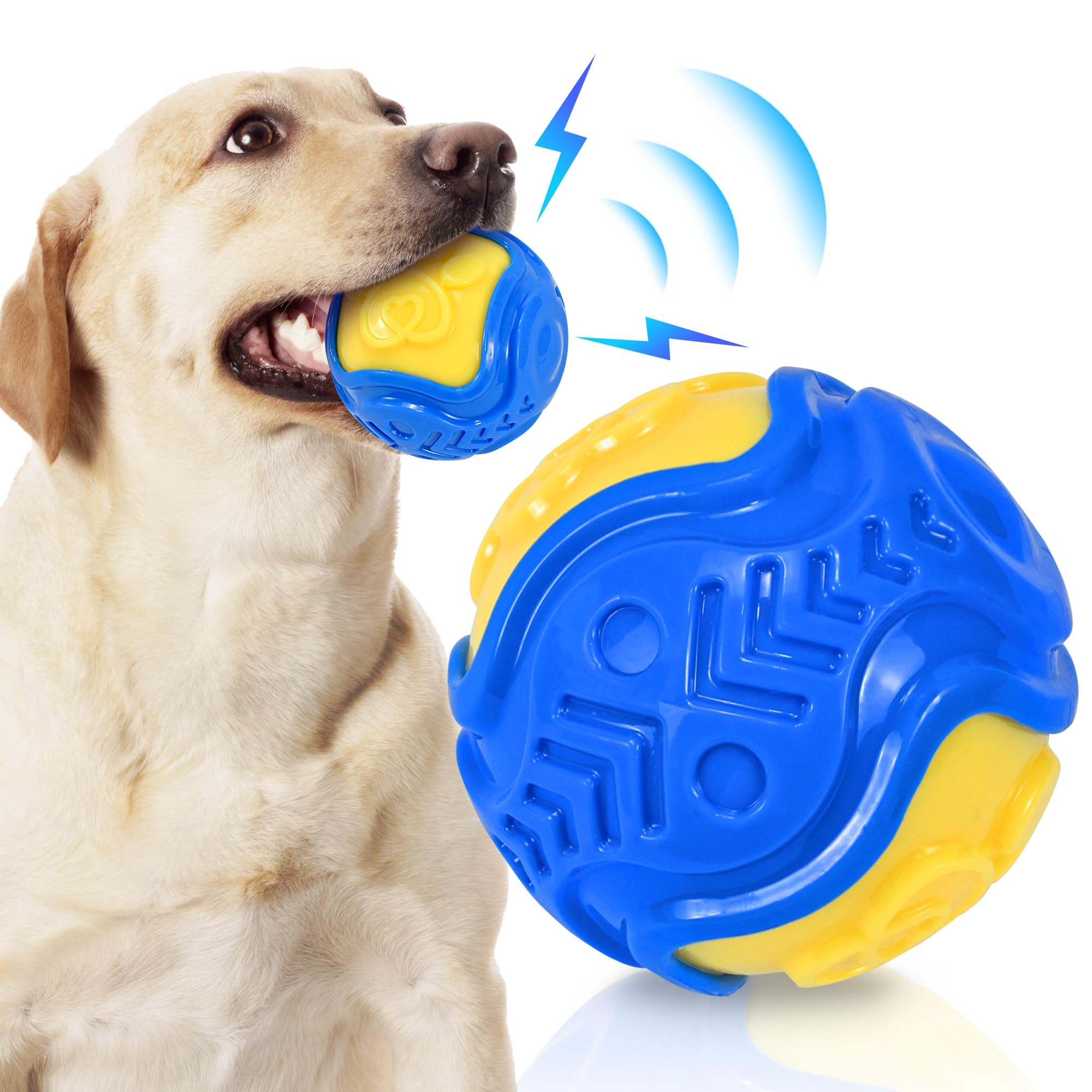 Dog Balls, Squeaky Balls for Dogs 3” Interactive Chew Toy for Aggressive Chewers Puppy Ball Toy... | Amazon (US)