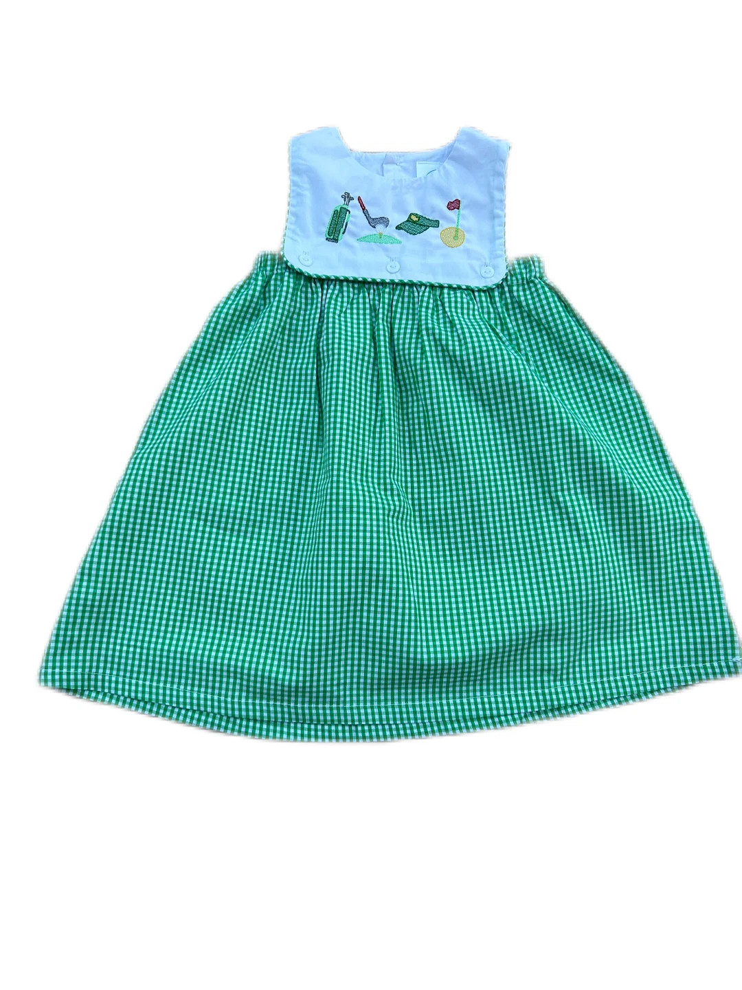 Green Gingham Golf Sundress - Etsy | Etsy (US)