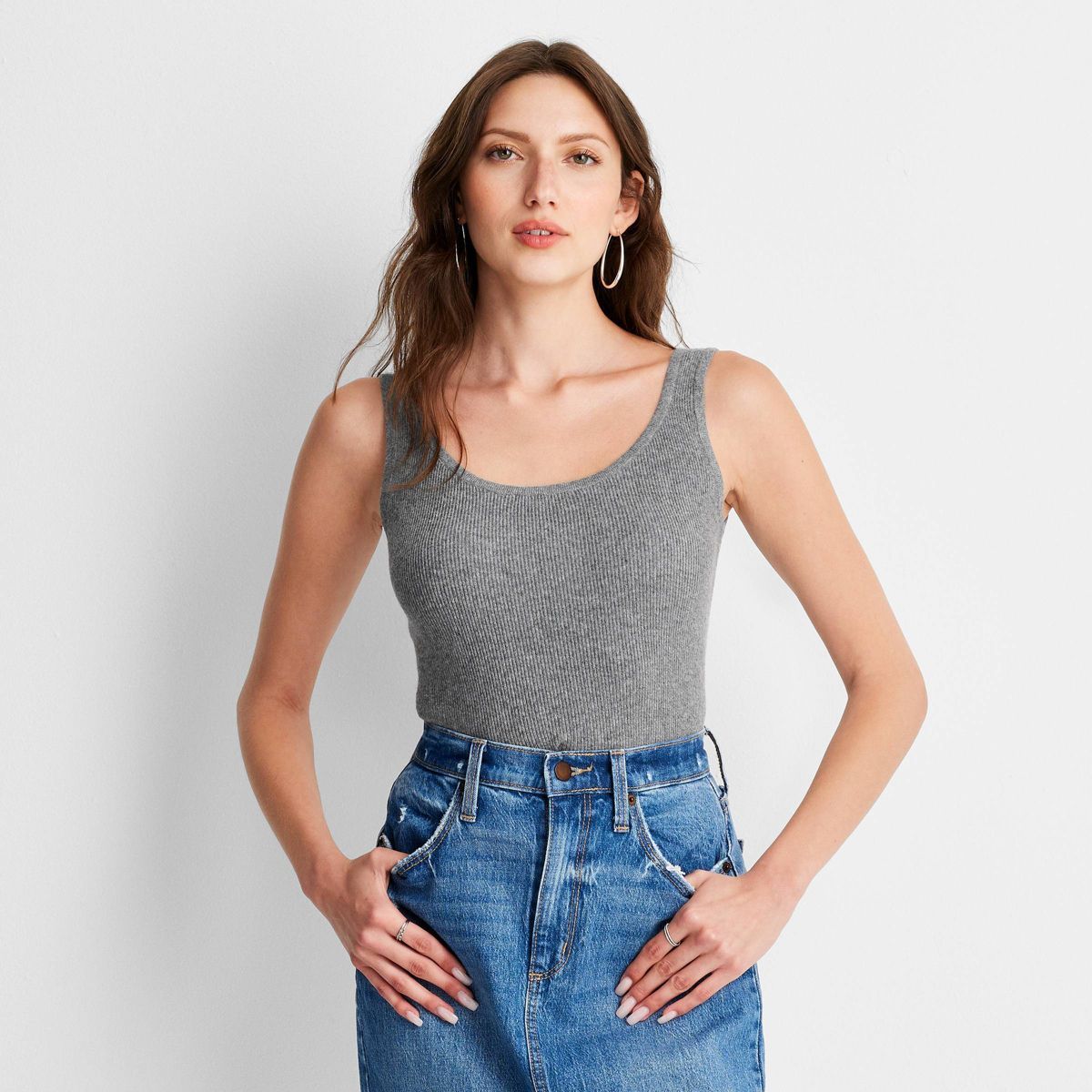 Women's Scoop Neck Sweater Tank Top - A New Day™ | Target