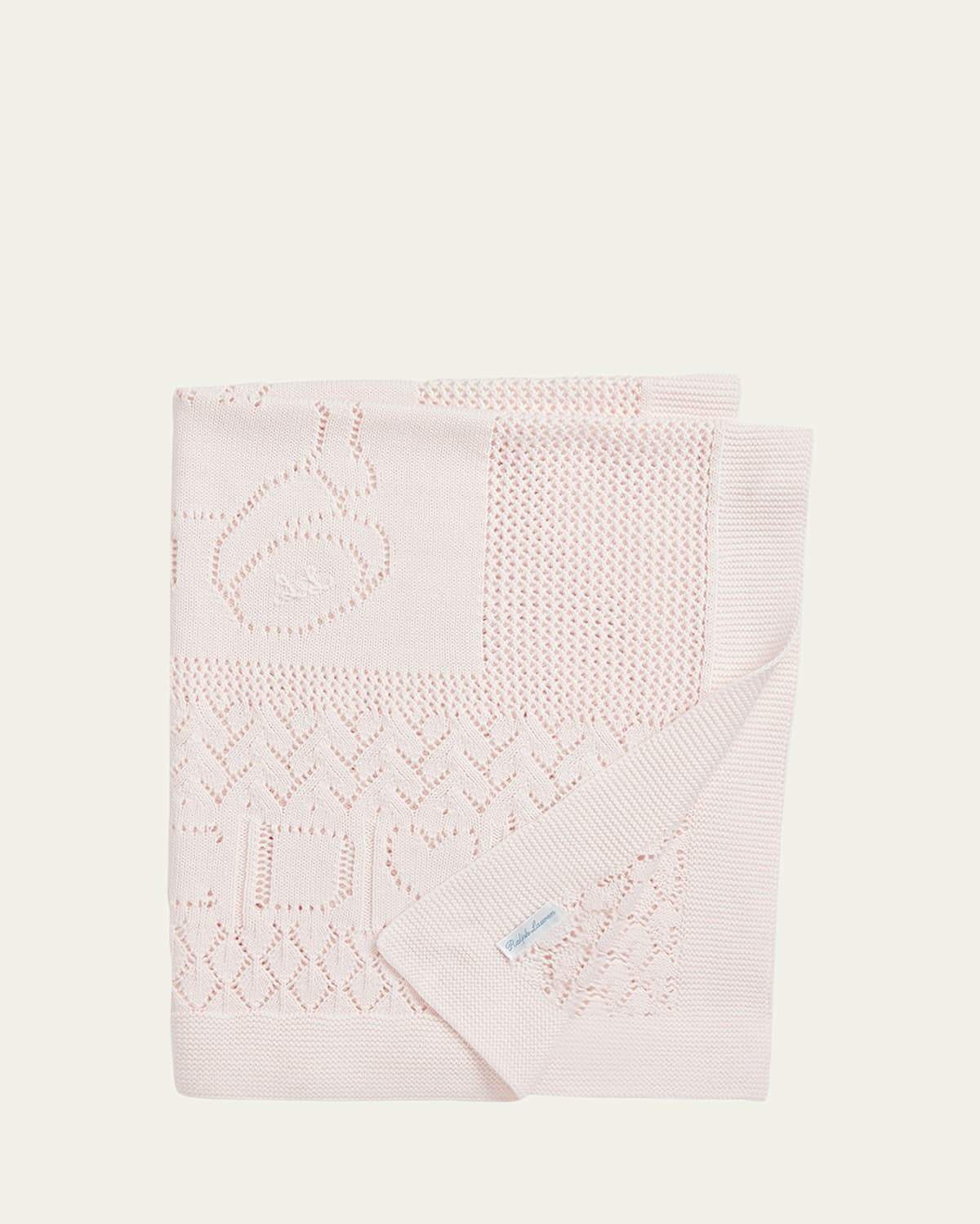 Girl's Pointelle Teddy Bear Blanket | Bergdorf Goodman