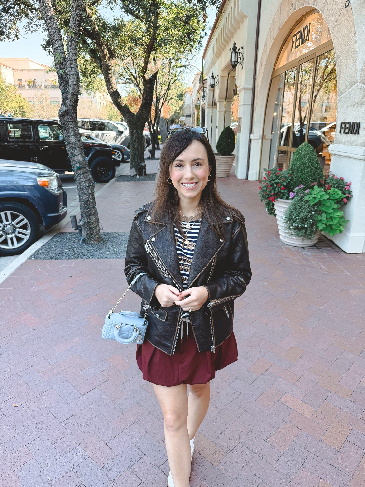 Blanknyc faux leather moto jacket in the perfect chocolate brown. So incredibly soft and well made! Wearing a XS in the coat. Zara tee and skirt both size small



#LTKGiftGuide #LTKHoliday #LTKSeasonal
