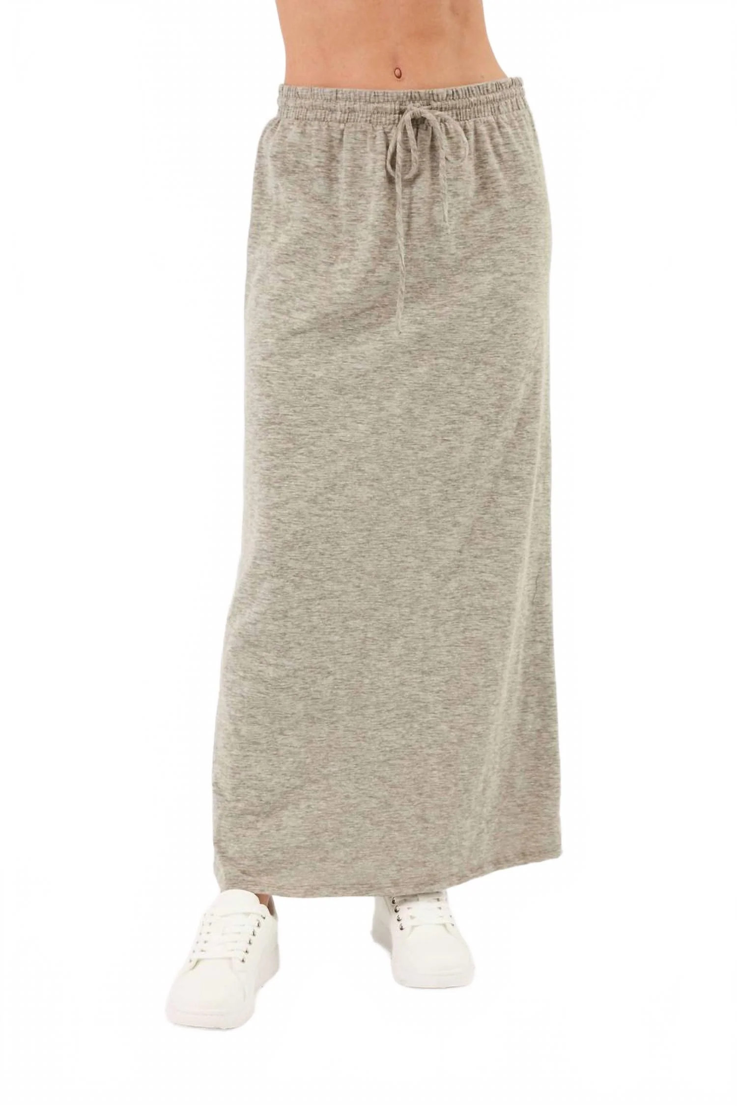 Lucy Maxi Skirt In Grey | Shop Simon