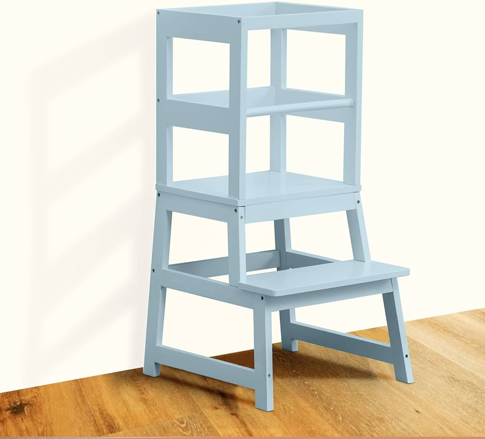 Kitchen Step Stool for Toddlers with Non-Slip Mat, WOOD CITY Wooden Kids Montessori Learning Stoo... | Amazon (US)