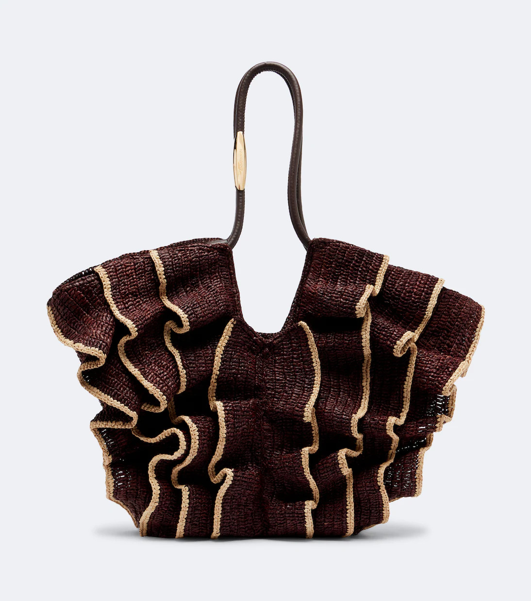 Goldentime Medium ruffled raffia tote bag | Mytheresa (US/CA)