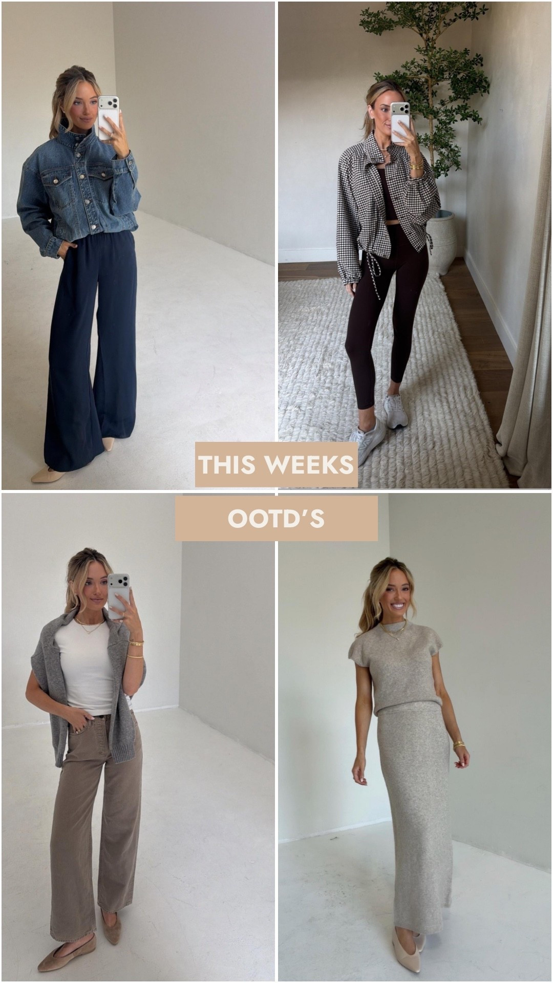 This weeks outfits 🤎

#LTKootd #LTKdayinmylife #LTKSeasonal
