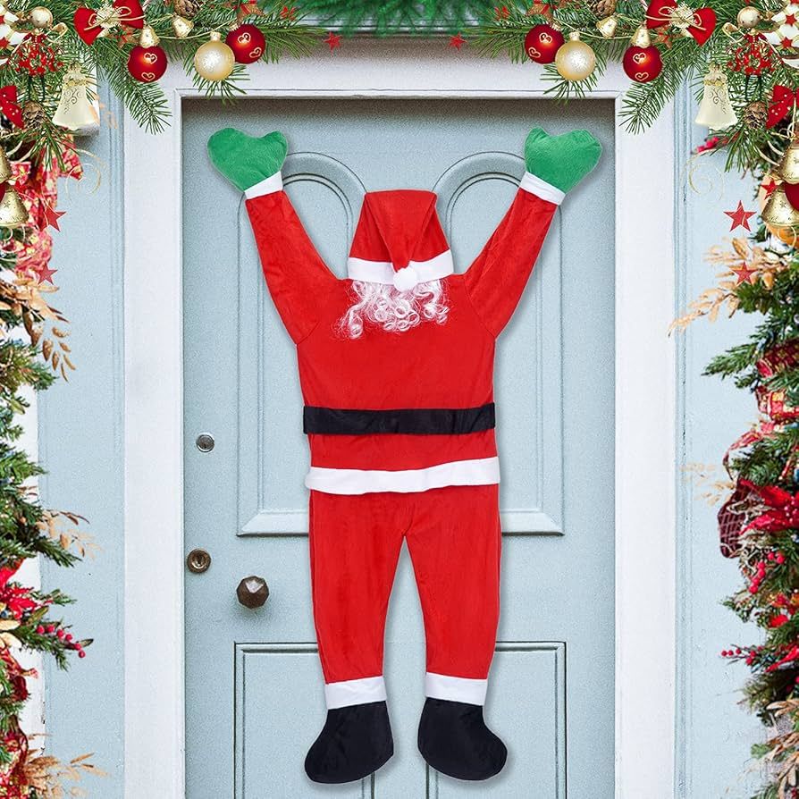 Christmas Hanging Santa Claus Outdoor 50 x 20 inches Climbing Hanging Santa Claus Indoor Outdoor ... | Amazon (US)