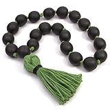 Natalia Tykhoniuk Black Wooden Bead Garland – Farmhouse Beads for Rustic Home Décor – Hand P... | Amazon (US)