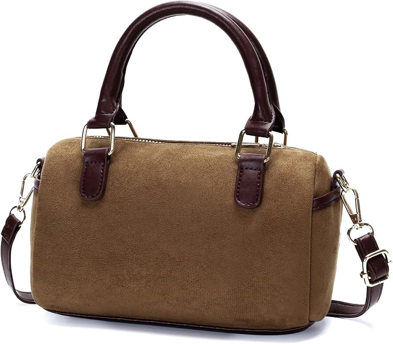 Mini Faux Suede Purses Bag for Women,Crossbody Shoulder Bags with Top-Handle, Tote Satchel Handba... | Amazon (US)