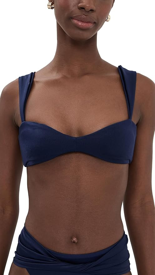 AGUA BENDITA Women's Fiore Solids Malory Bikini Top | Amazon (US)