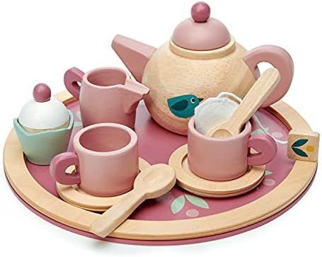 Tender Leaf Toys Mini Chef Birdie Tea Set - Realistic Teapot, Cups and Treats for Pretend Afterno... | Amazon (US)