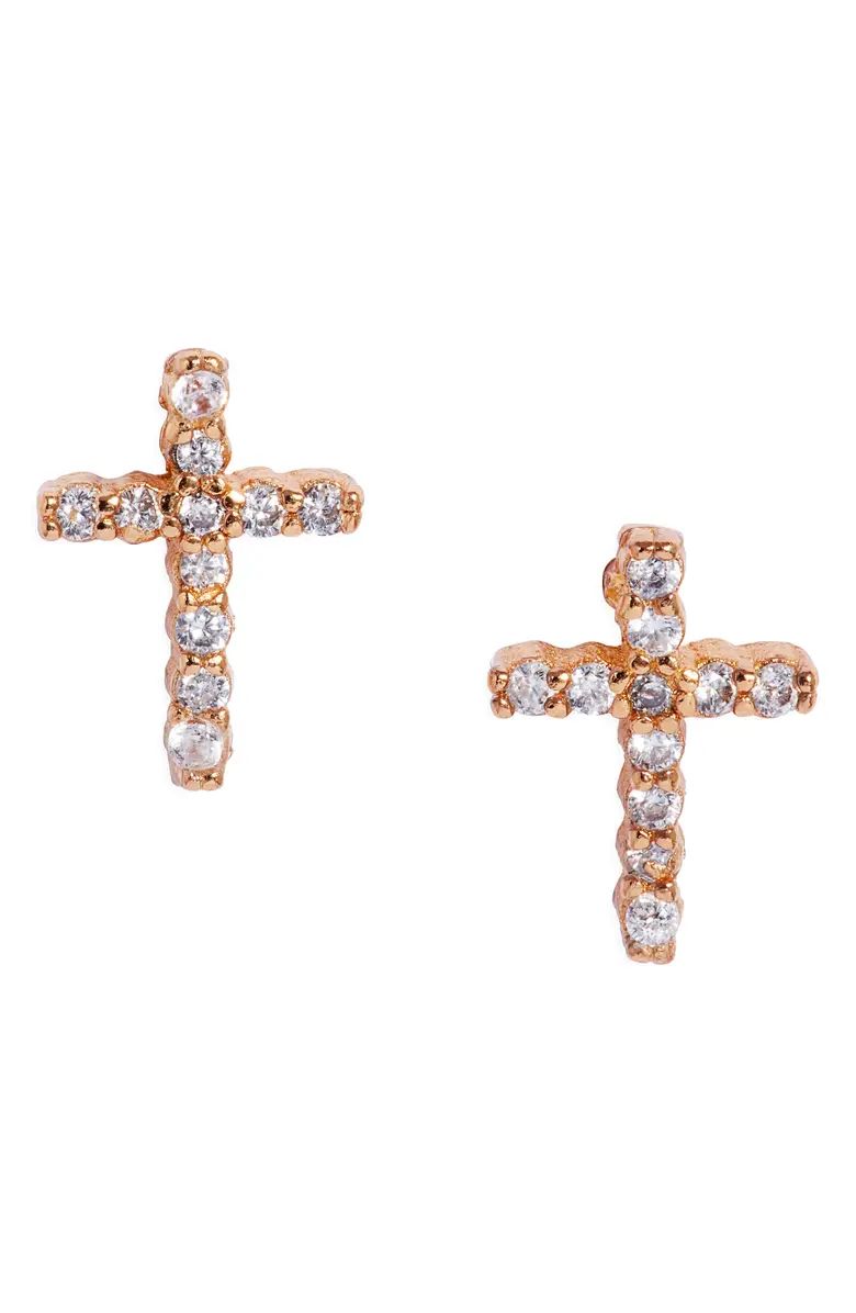 Cubic Zirconia Cross Stud Earrings | Nordstrom | Nordstrom