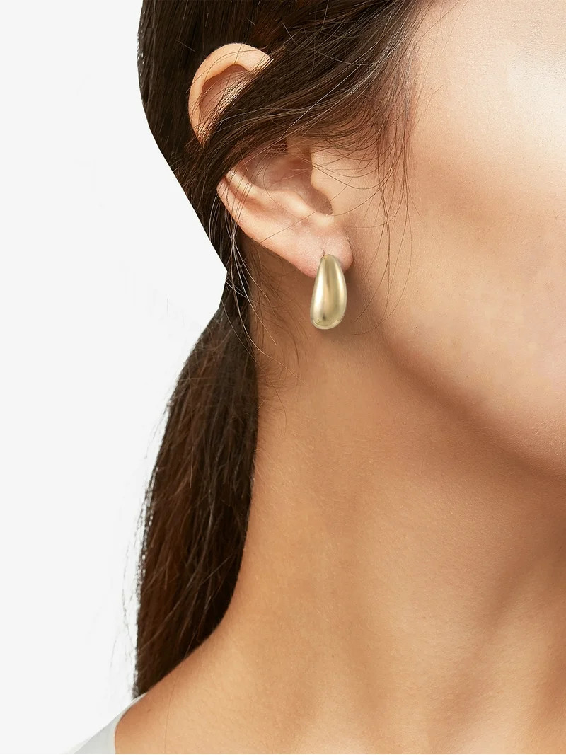 Time and Tru Goldtone Oval Drop Earring, 1 Pair | Walmart (US)