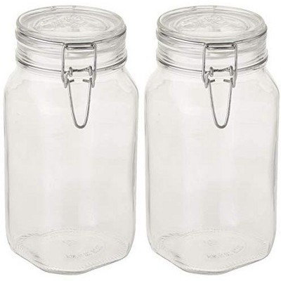 Bormioli Rocco Fido Clear Glass Jar with 85 mm Gasket, 1.5 Liter (Pack of 2) | Target
