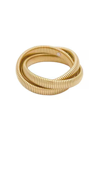 Chunky Triple Intertwined Snake Bracelet in Gold | Revolve Clothing (Global)