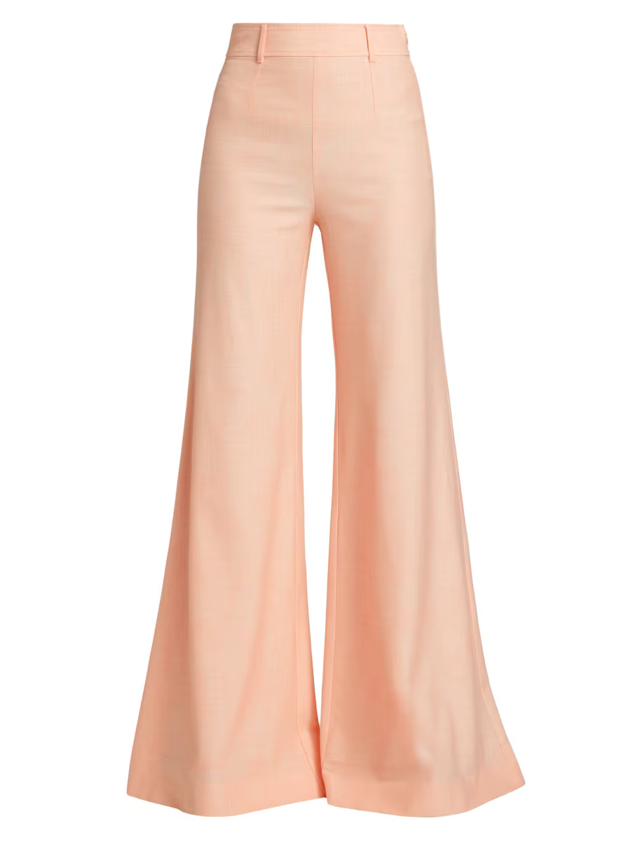 Deborah High-Rise Wide-Leg Pants | Saks Fifth Avenue