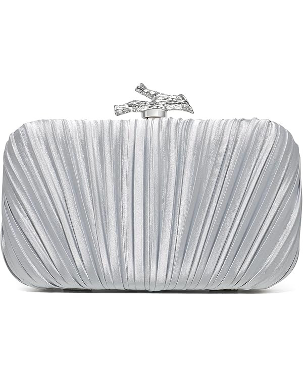 Clutch Purses for Women Evening/Wedding Chic Woven Bag Formal PU Leather Purse Designer Handbags ... | Amazon (US)