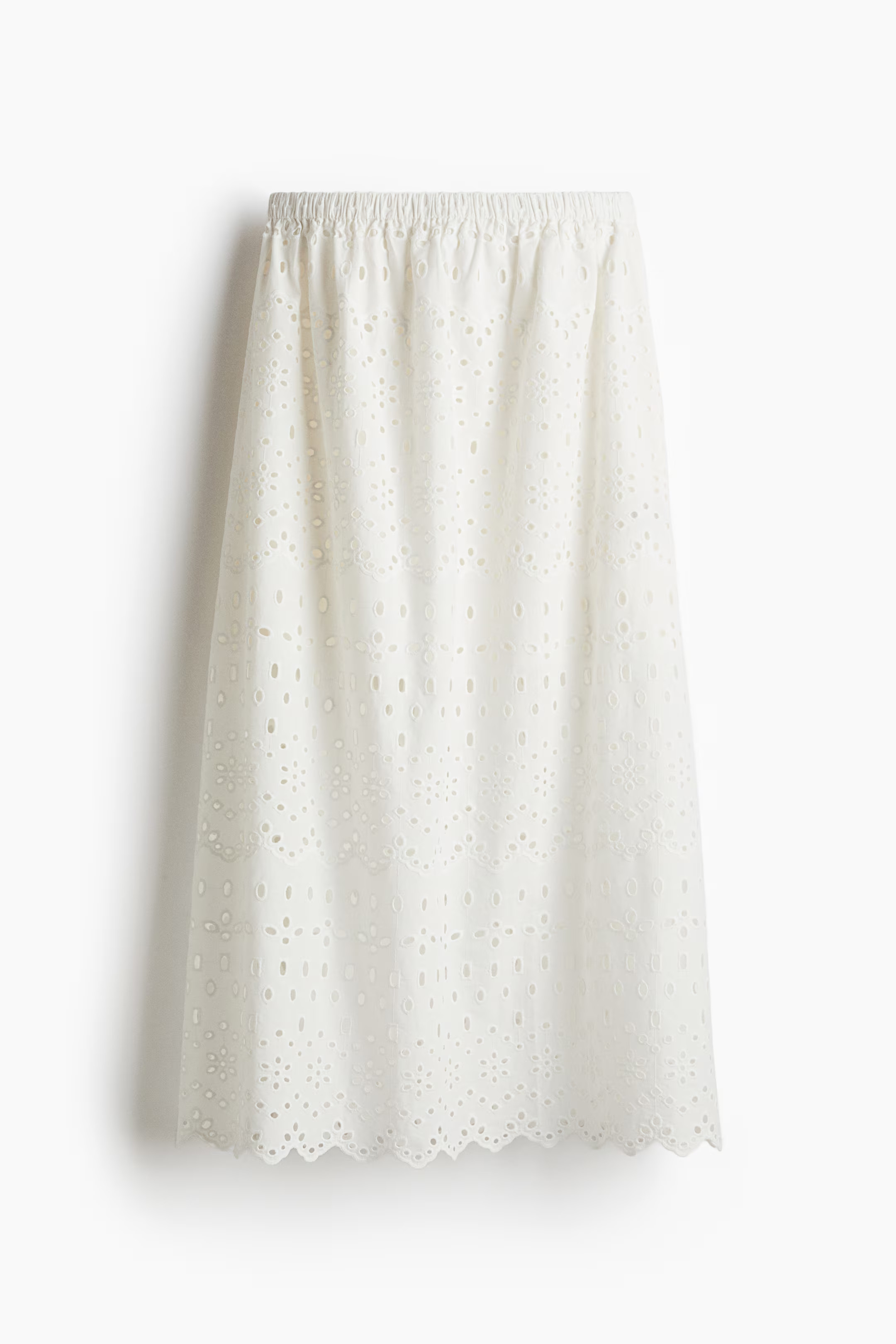 Broderie anglaise skirt - White - Ladies | H&M GB | H&M (UK, MY, IN, SG, PH, TW, HK)
