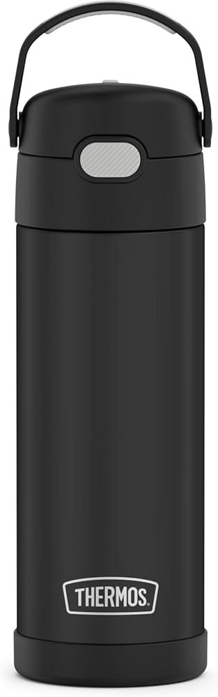 THERMOS FUNTAINER 16 Ounce Stainless Steel Vacuum Insulated Bottle with Wide Spout Lid, Black Mat... | Amazon (US)
