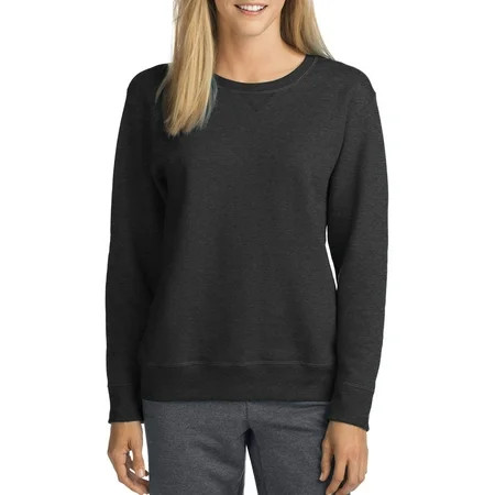 Hanes Womens V-Notch Pullover Fleece Sweatshirt | Walmart (US)