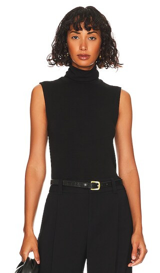 Sleeveless Turtleneck in Black | Revolve Clothing (Global)