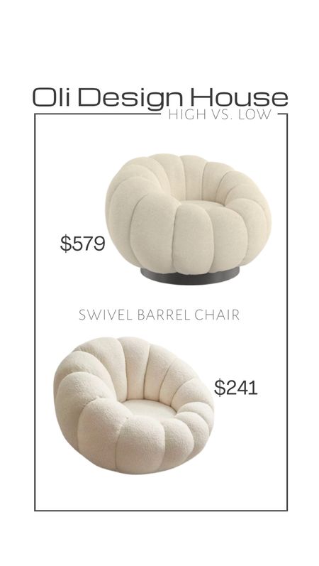 Look for less…pouf swivel barrel chairs!

#competition

#LTKstyletip #LTKhome #LTKFind