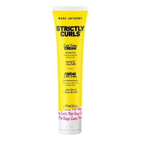 Marc Anthony Strictly Curls Frizz Control Cream with Shea Butter & Avocado Oil, 6 fl oz | Walmart (US)