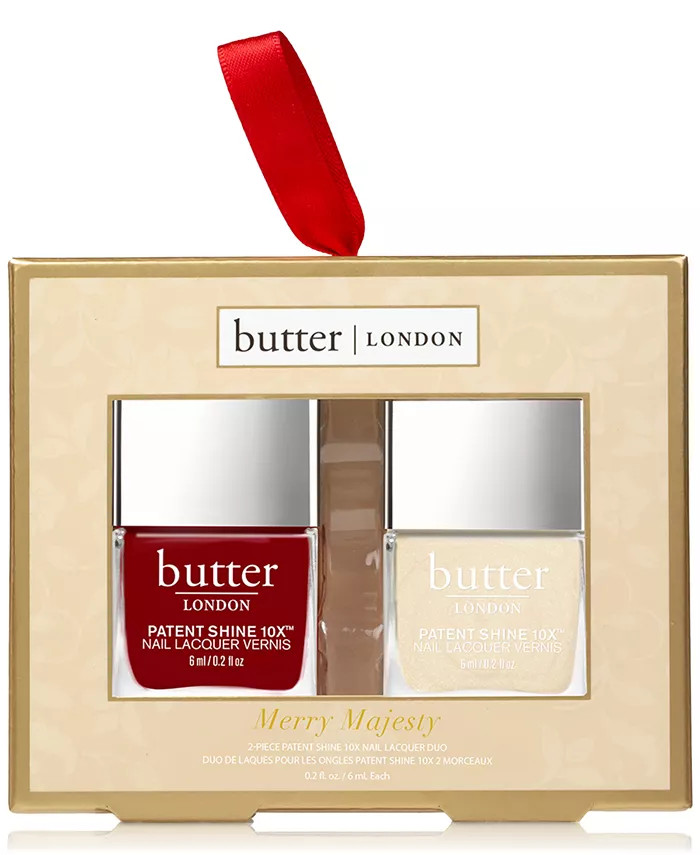 butter LONDON 2-Pc. Merry Majesty Mini Patent Shine 10X Nail Lacquer Set - Macy's | Macy's