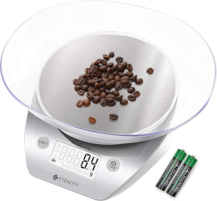 Etekcity 0.1g Food Kitchen Scale, Bowl, Digital Grams and Ounces for Weight Loss, Dieting, Baking... | Amazon (US)