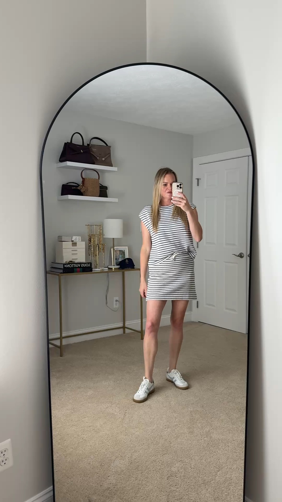 Loving this striped set from @Madewell! Small in skirt, medium in top. I could do a small if I wanted a slimmer fit.

#LTKOver40 #LTKootd #LTKxMadewell