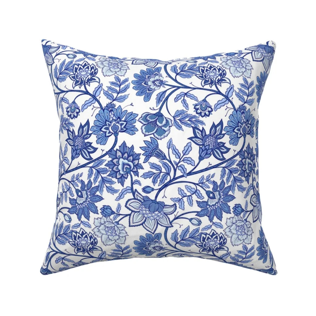 Floral Chinoiserie Chintz Toile Throw Pillow Cover w Optional Insert by Roostery - Walmart.com | Walmart (US)