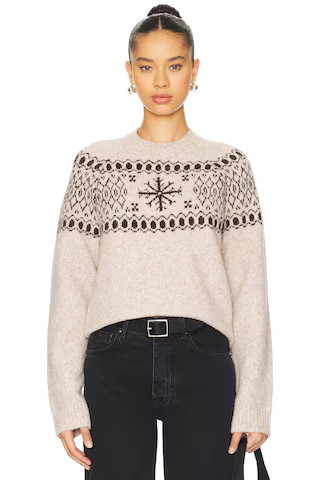 Lovers and Friends Josette Fairisle Sweater in Beige & Brown Multi from Revolve.com | Revolve Clothing (Global)