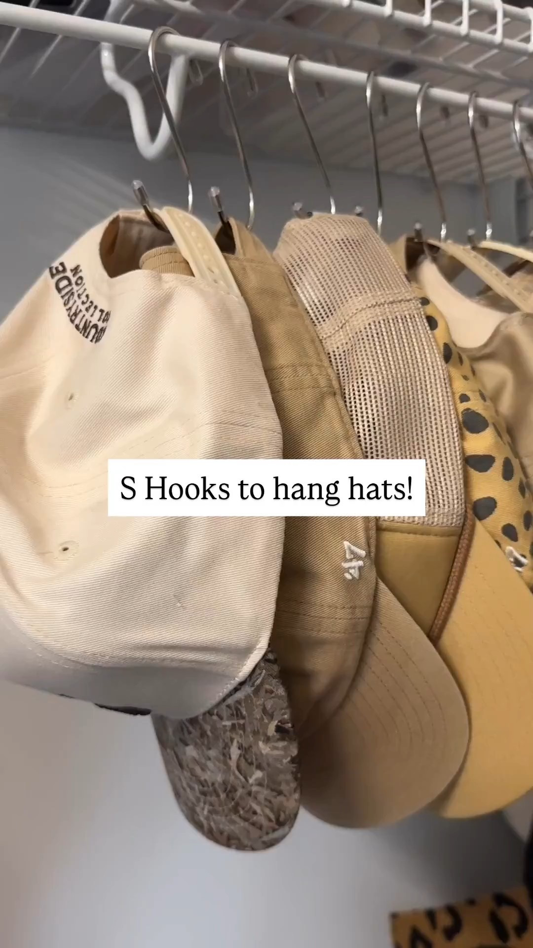 I use these s hooks from Amazon to hang my hats! 

#LTKHome #LTKFindsUnder50
