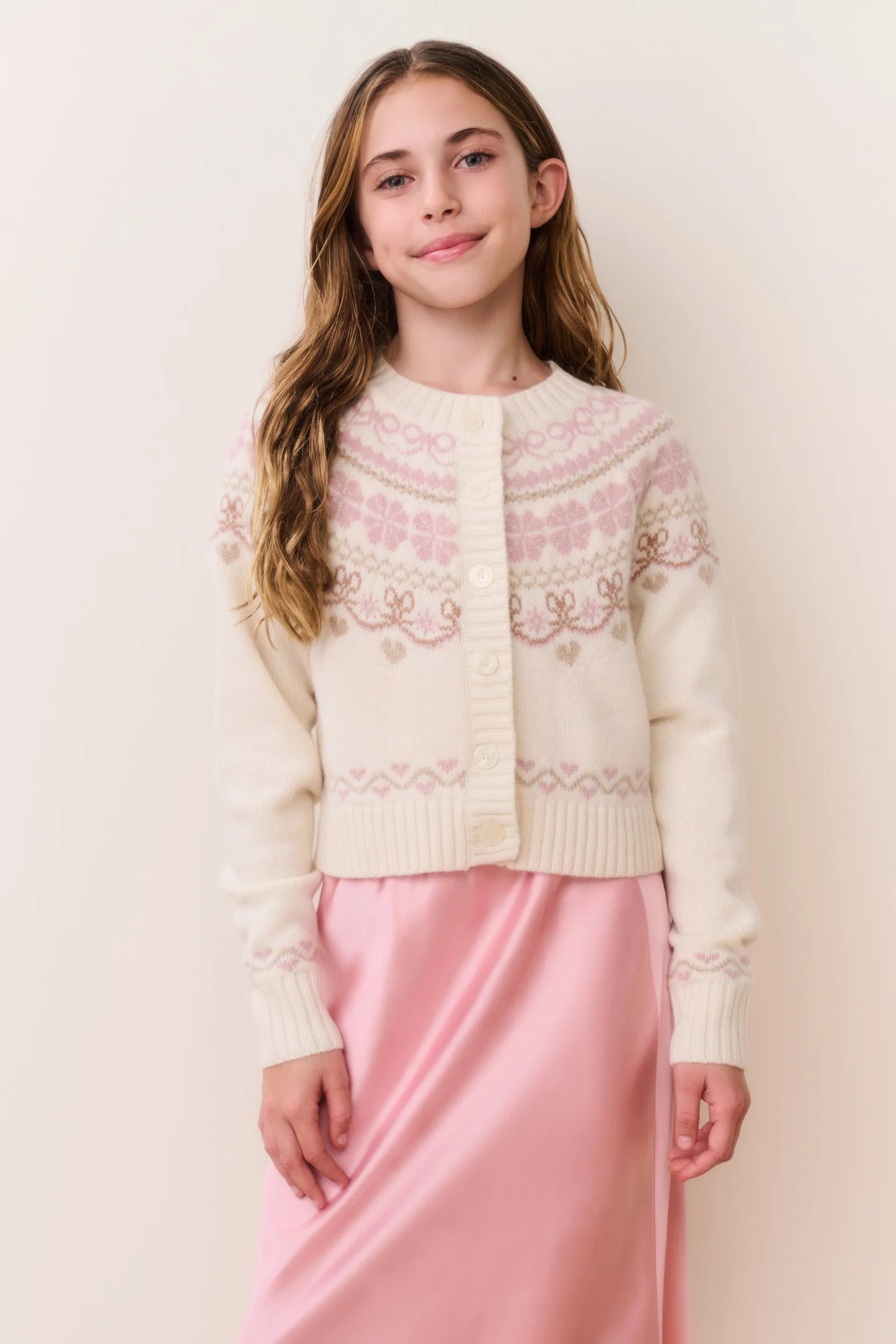 Tween Wrenna Fair Isle Cardigan | LoveShackFancy