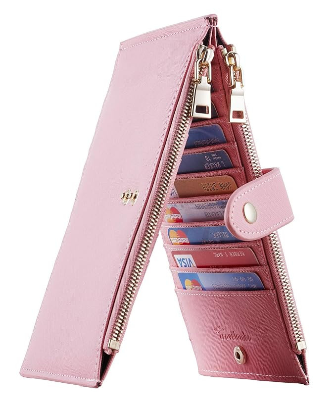 Travelambo Womens Walllet RFID Blocking Bifold Multi Card Case Wallet with Zipper Pocket | Amazon (US)