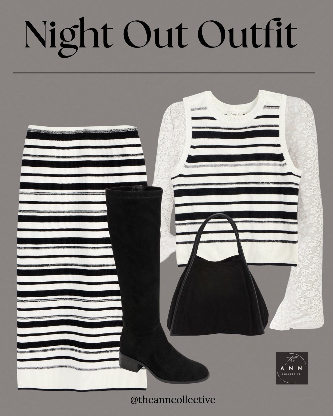 Night Out Outfit
Black and white two piece skirt set with knee high boots always feels timeless. A look that works for dinner, events or a night out.


#LTKfashion #LTKstyletip #LTKseasonal #LTKfall #LTKdate


#LTKStyleTip #LTKFallSale #LTKWorkwear