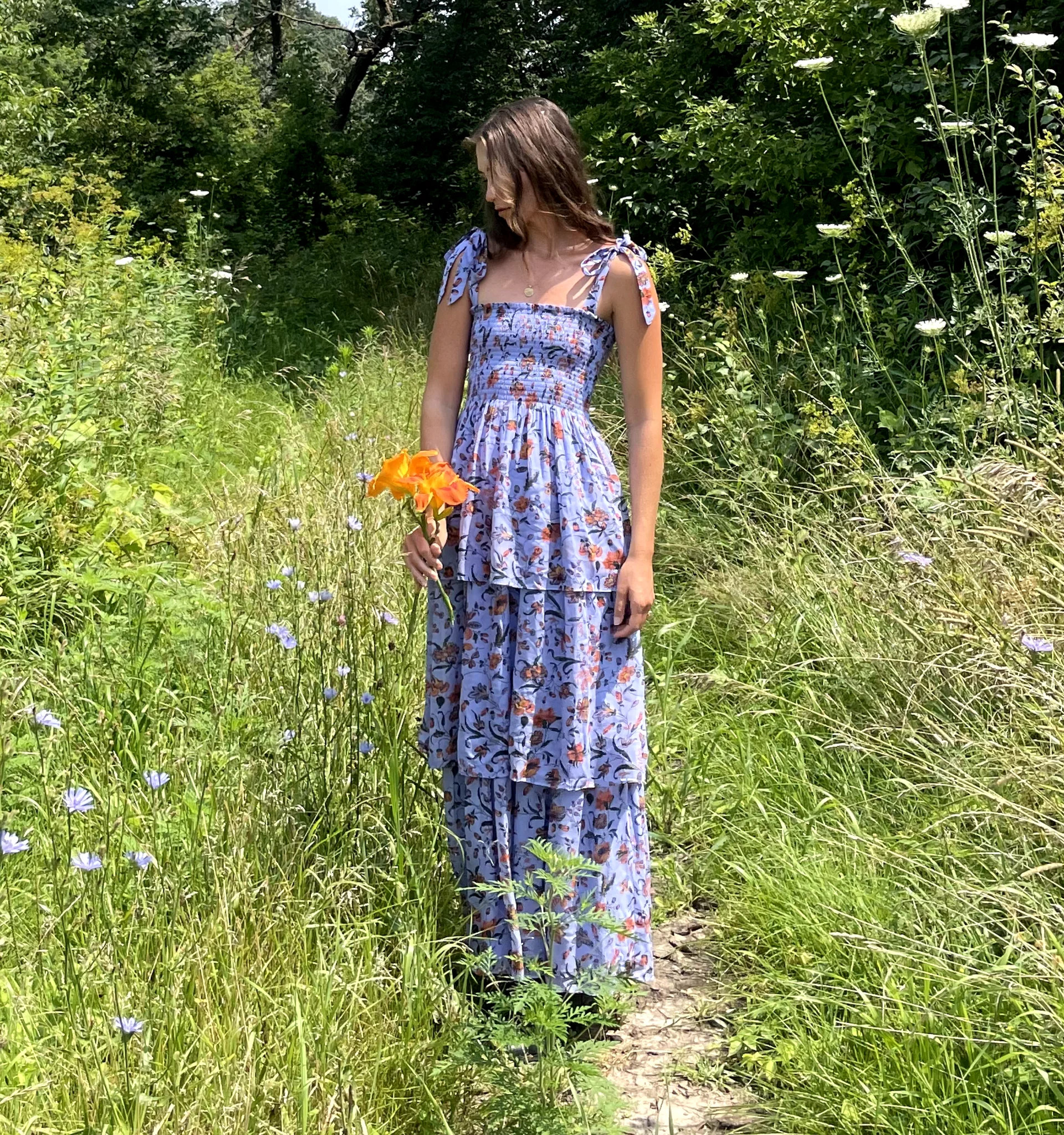 The Elise Nap Dress - Thistle Fleur Chintz | Hill House Home US
