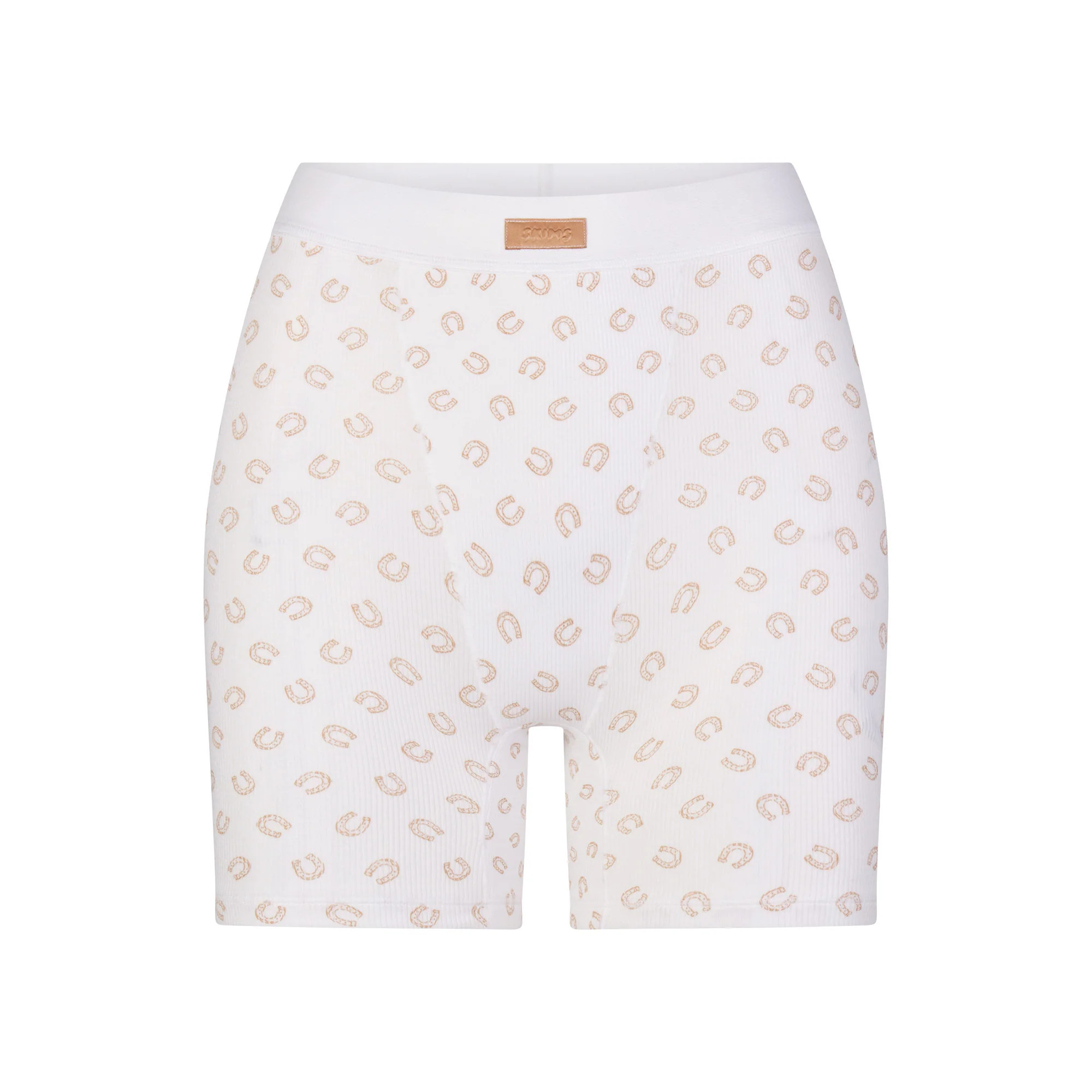 COTTON RIB BOXER | OCHRE HORSESHOE PRINT | SKIMS | SKIMS (US)