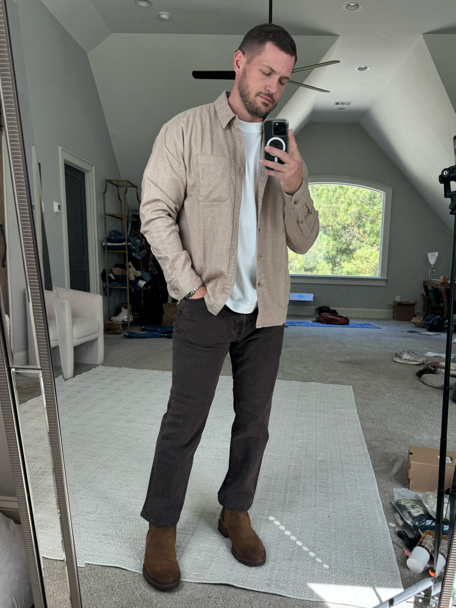 Men’s Abercrombie Fall Flannel brown Jacket Boots Jeans Sweater Long sleeve tee Large 34x30 TTS 

#LTKmens #LTKfamily #LTKSeasonal