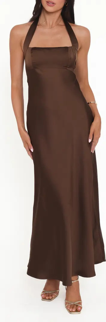 Nakita Satin Halter Maxi Dress | Nordstrom