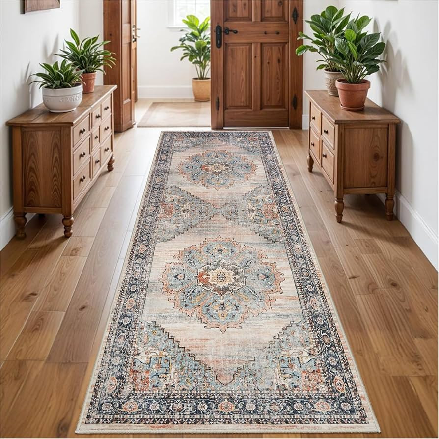 TOPRUUG Washable Runner Rug 3x8 - Hallway Runner Rug Kitchen Rugs and Mats Non Skid Washable Wate... | Amazon (US)