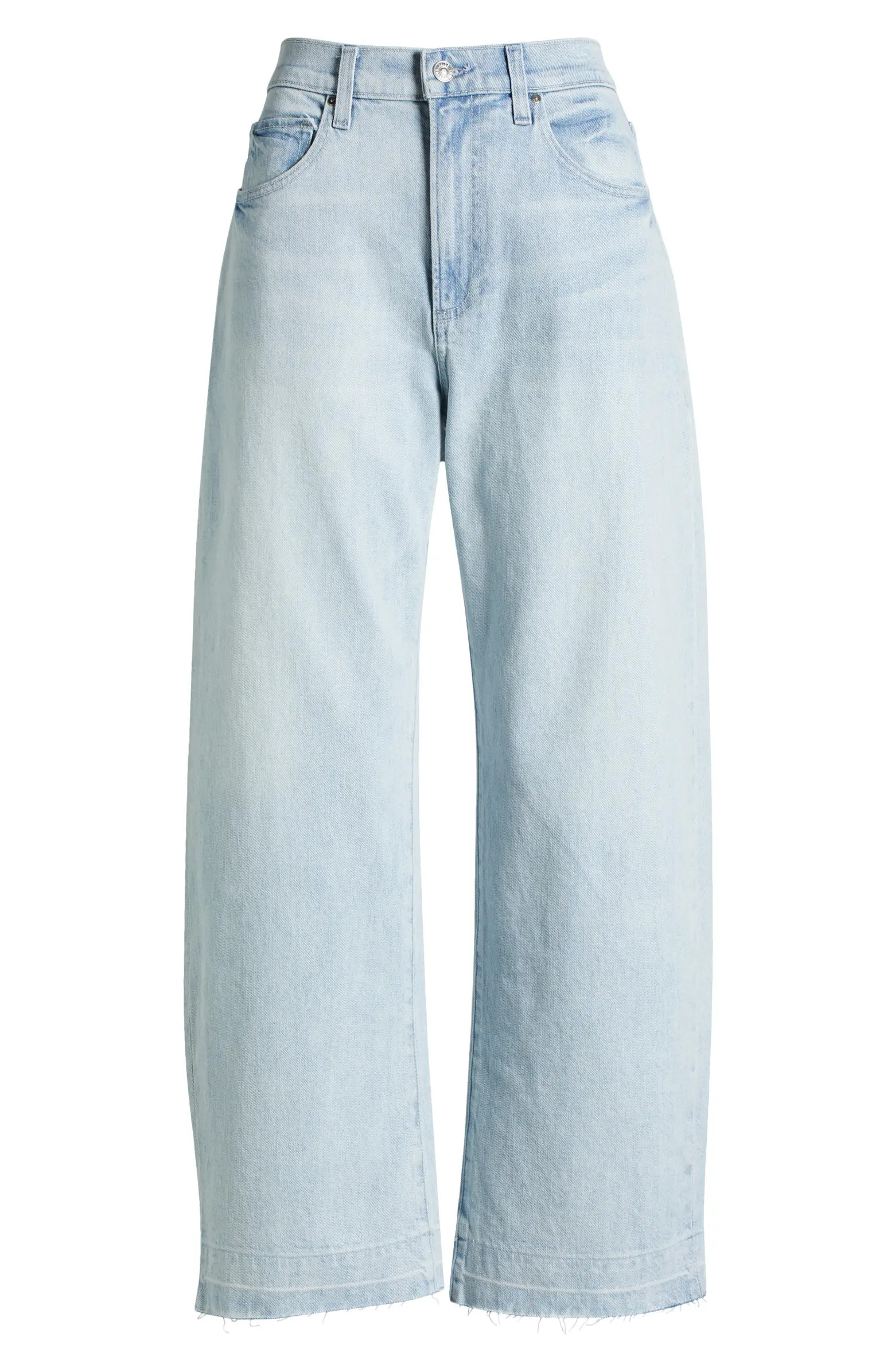 PAIGE Arellia Release Hem High Waist Ankle Barrel Jeans | Nordstrom | Nordstrom