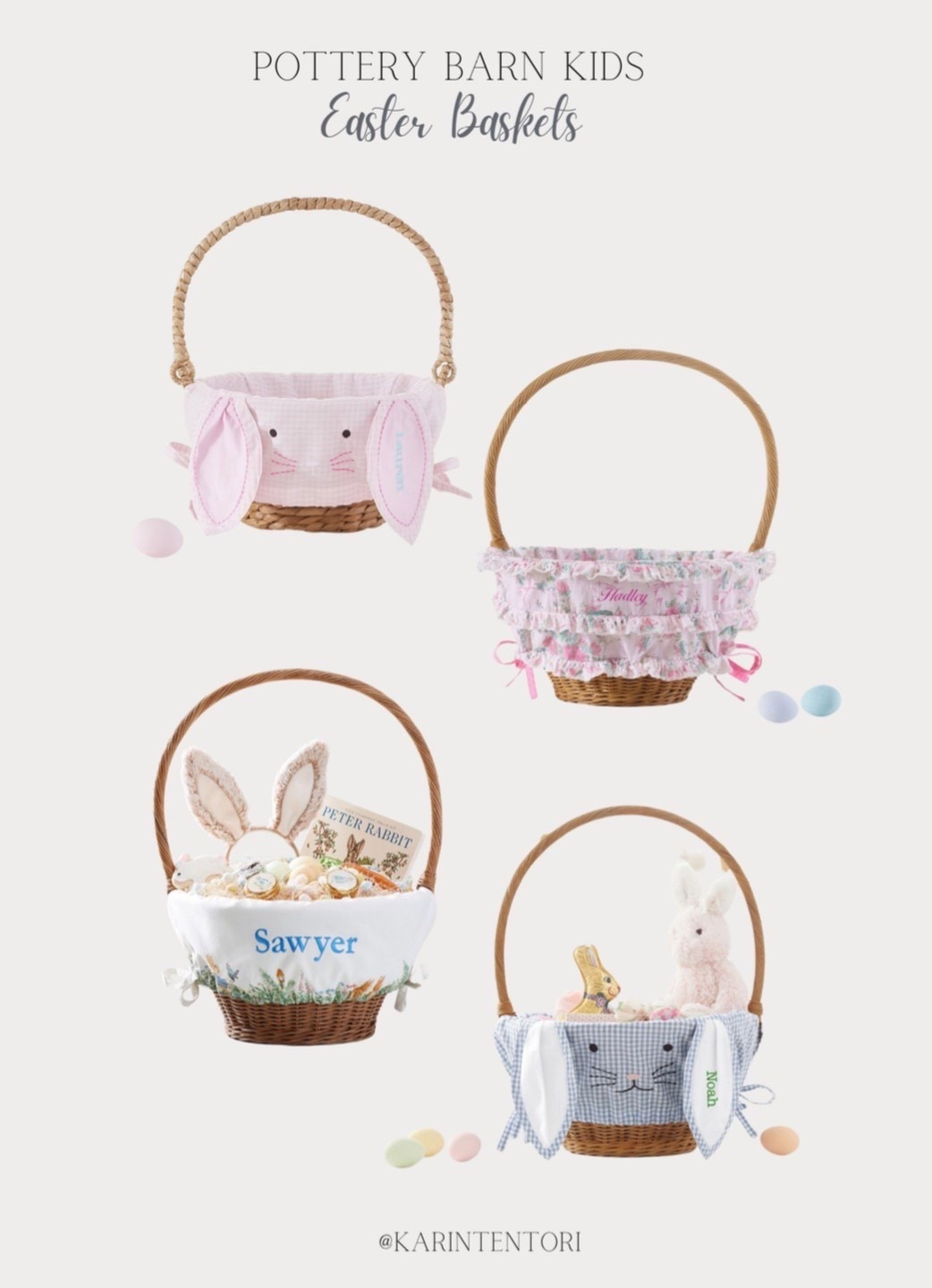 My favorite personalized Easter baskets 🤍

#LTKKids #LTKHome