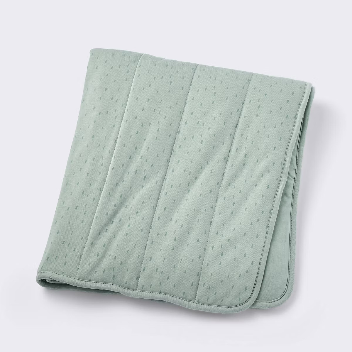 Rayon from Bamboo Jersey Quilted Blanket - Dashes - Green - Cloud Island™ | Target